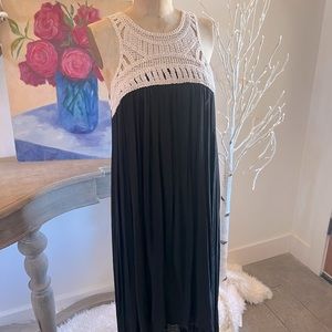 Black and white a high low dress